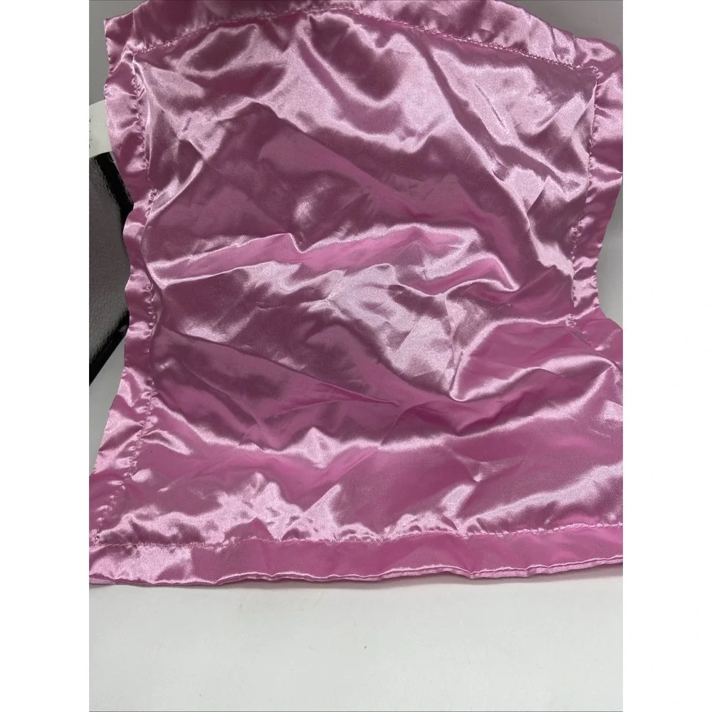 Disney Minnie Mouse Baby Lovey Security Blanket Pink Purple Star Satin Just Play